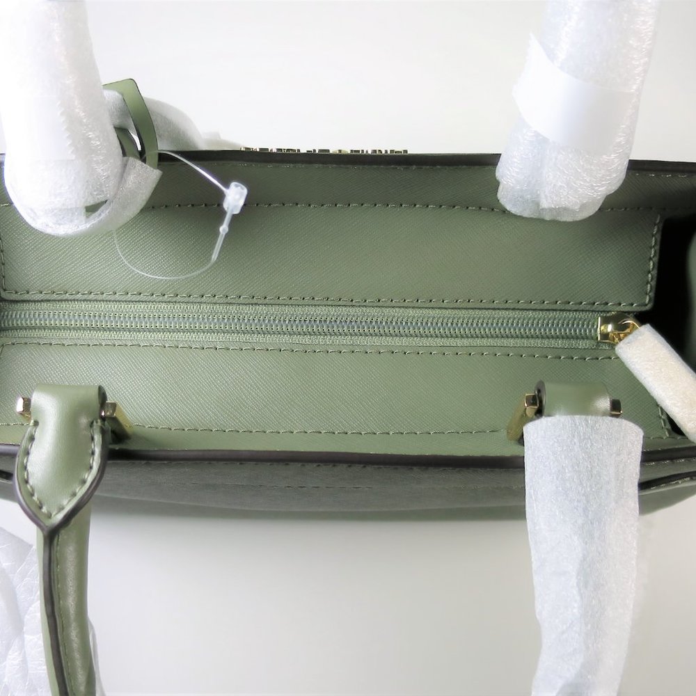 Michael Kors Rayne Medium Leather Satchel Army Green NWT - Picture 7 of 13